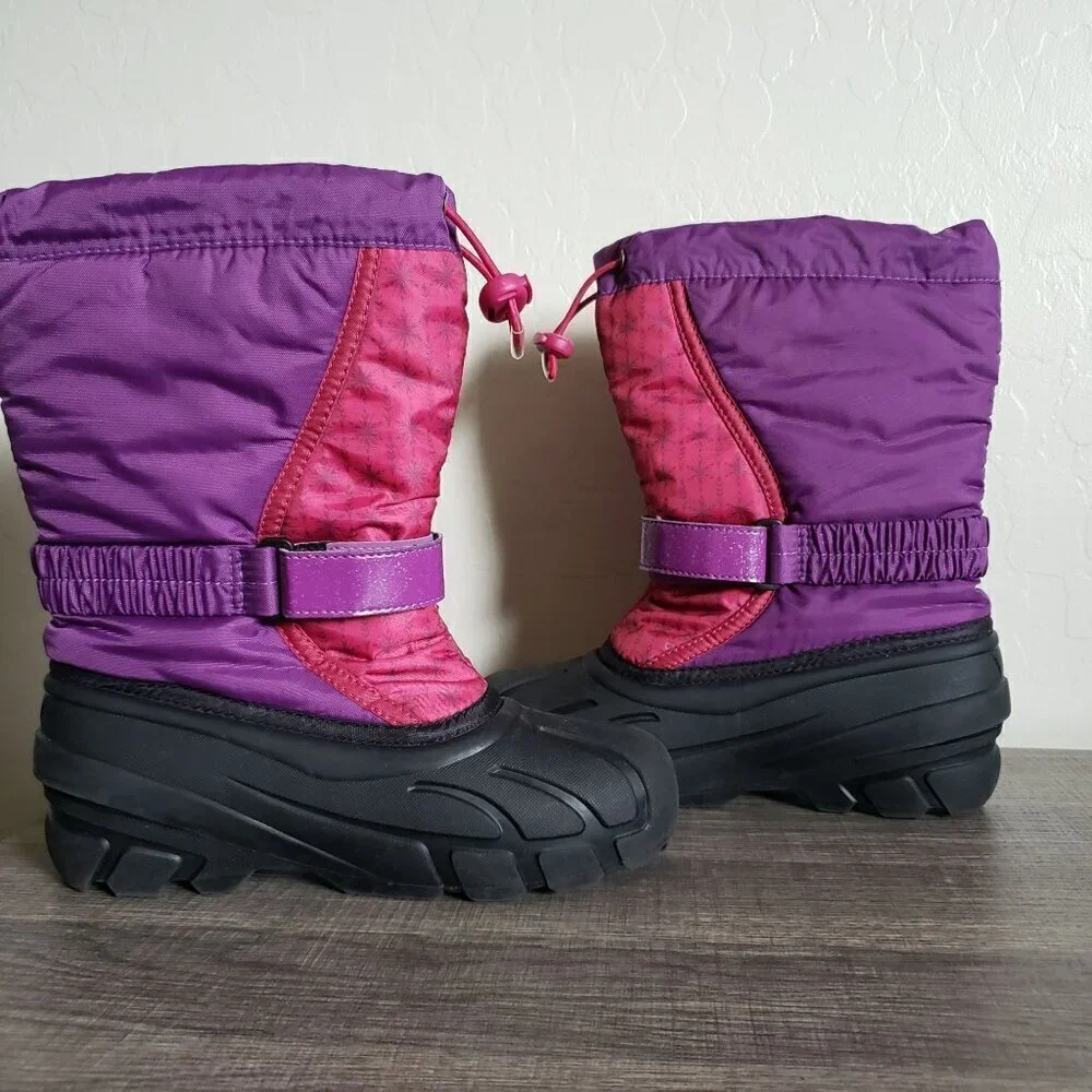 Sorel x Disney Flurry Frozen 2 Anna Snow Boot Purple/Pink/Black Size Big Girls 4